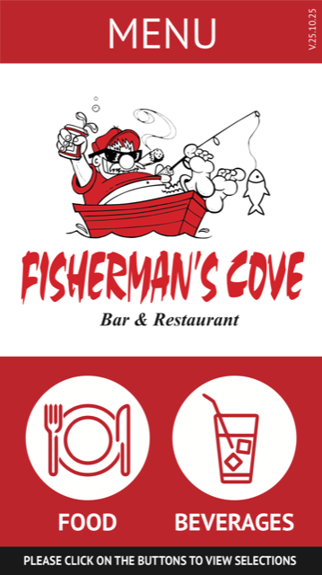 Fisherman's Cove Bar & Restaurant — their own branded ClickiTO menu